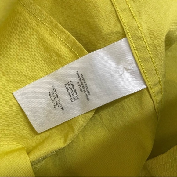 Wilfred Free Aritzia Relaxed Button-Up Oversized Shirt Bright Yellow Size XXS - Picture 7 of 9